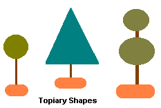 Three Topiary Shapes