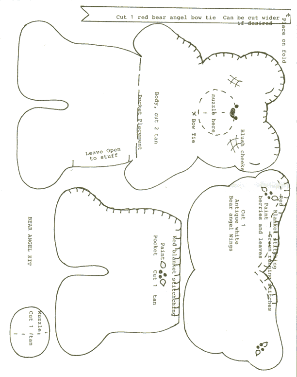 sewing teddy bear template